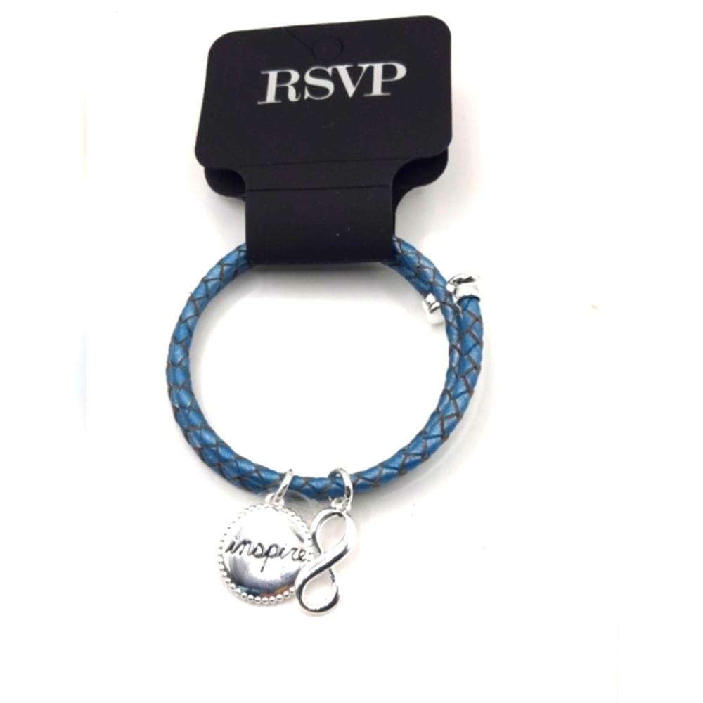 RSVP New Bangle Bracelet Leather with Charms